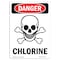 Signmission Safety Sign, OSHA Danger, 10" Height, Rigid Plastic, Chlorine, Portrait OS-DS-P-710-V-1065 - alternate 1
